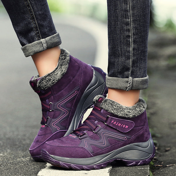 Hiking Shoes For Women Real Leather Non-Slip Outdoor Hiking Boots Trekking Waterproof Sport Sneakers